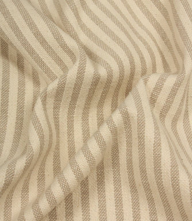 Broadway Stripe Fabric / Natural - Just Fabrics