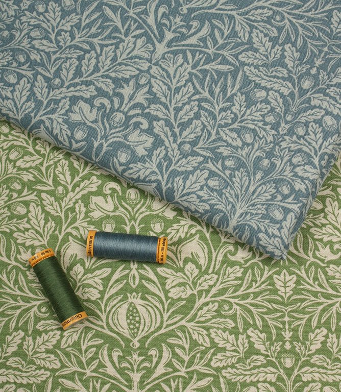 Acorn Fabric / Green - Just Fabrics
