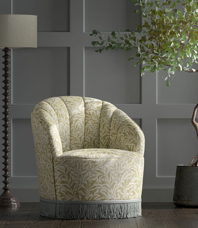 Willow Boughs Fabric Remnant / Linen - Just Fabrics