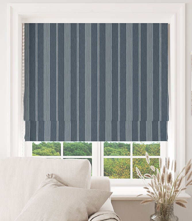 Cheltenham Stripe Fabric / Twilight - Just Fabrics
