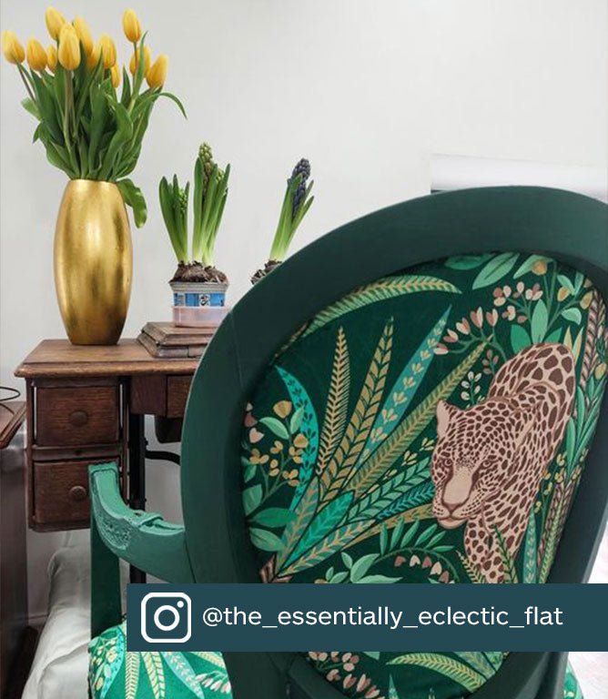 Jungle Jaguar Fabric / Spruce - Just Fabrics