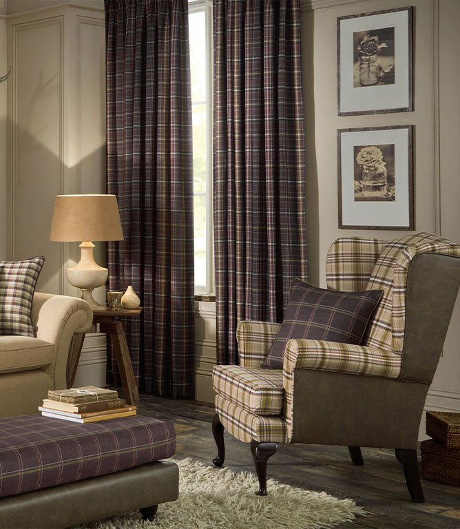 Langholm FR Fabric / Mulberry - Just Fabrics