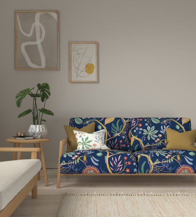 Jackfruit And The Beanstalk Fabric / Midnight - Just Fabrics