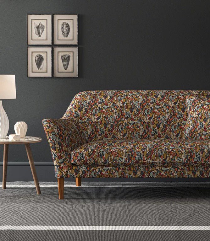 Chesil Beach Fabric / Brick - Just Fabrics