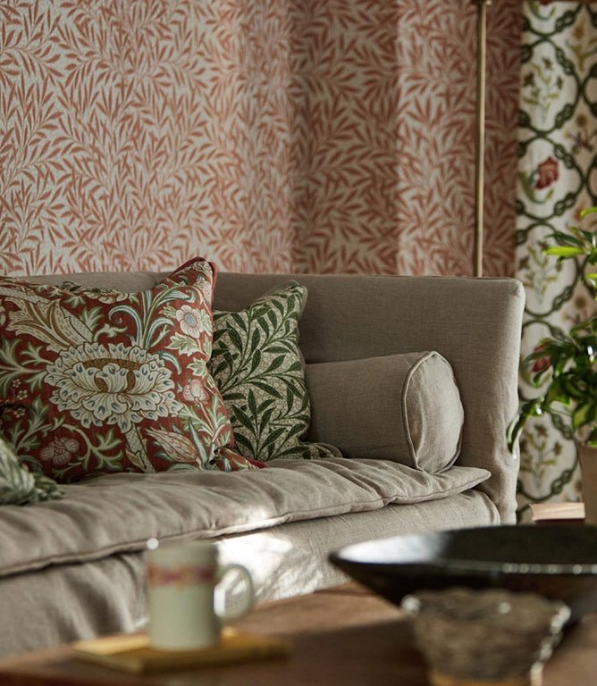 Trent Fabric / Madder / Webb's Blue - Just Fabrics