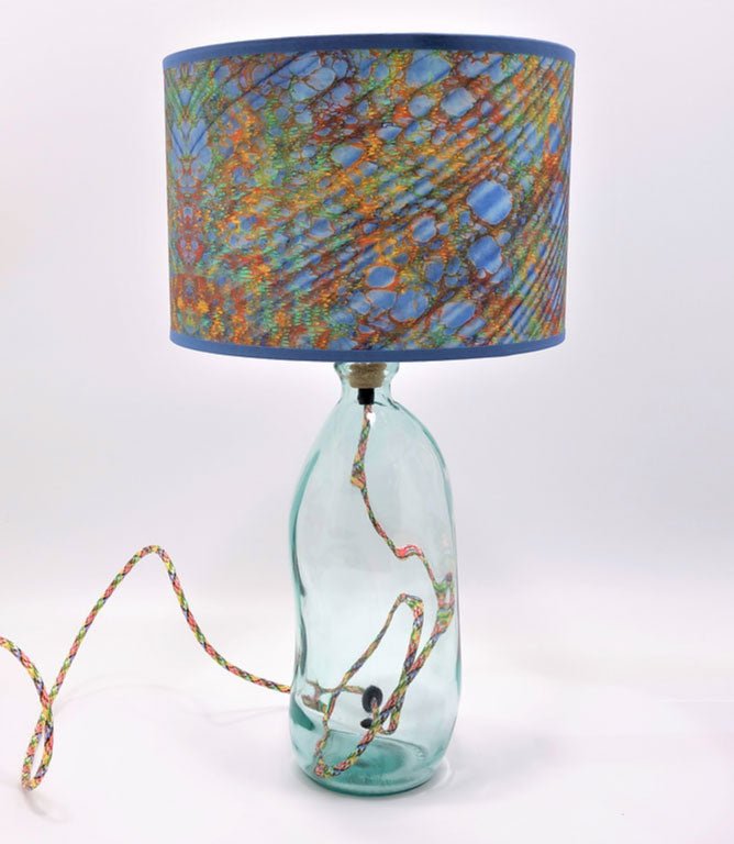 Hartland 41cm Recycled Glass Natural Lamp Base - Just Fabrics