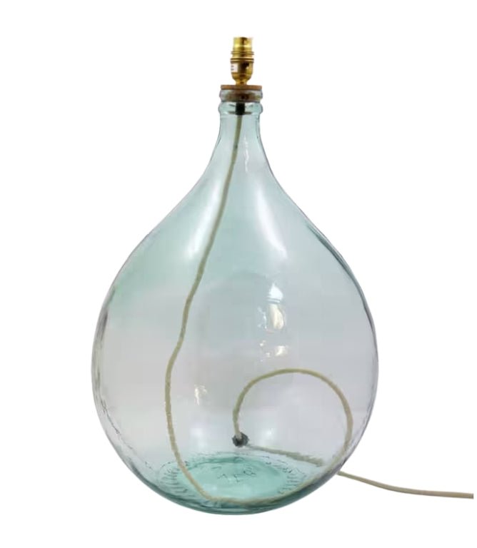 Branscombe 62cm Recycled Glass Natural Cream Flex Lamp Base - Just Fabrics