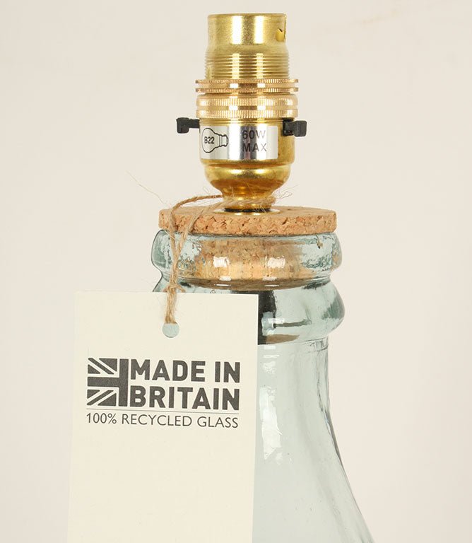 Branscombe 62cm Recycled Glass Natural Multi Flex Lamp Base - Just Fabrics