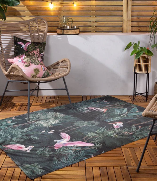 Spoonbills Outdoor Rug - Just Fabrics