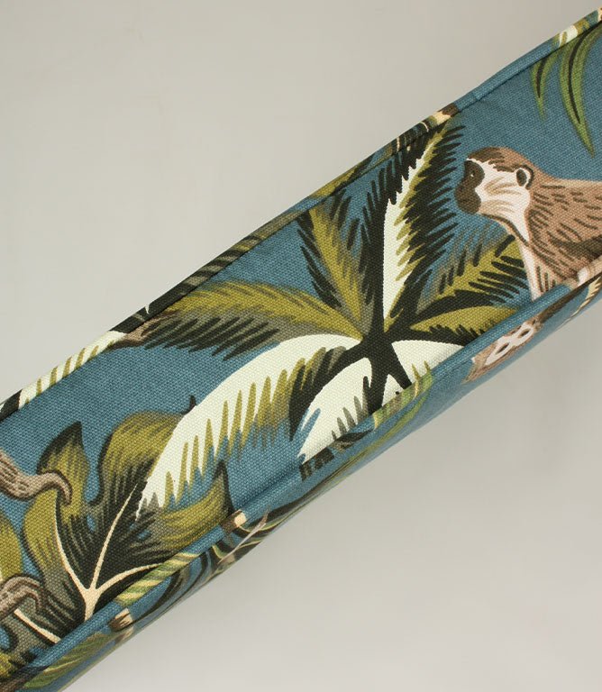 Mr Monkey Teal Piped Window Seat - Just Fabrics
