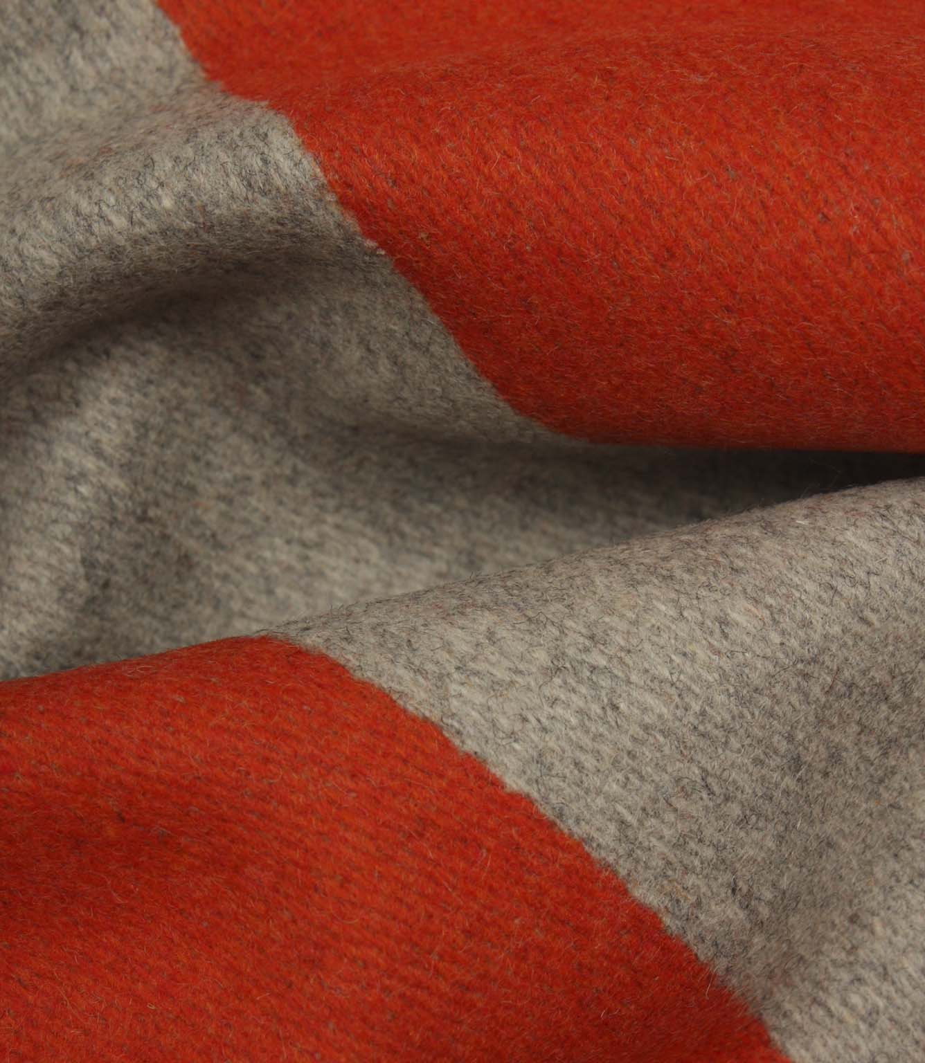 Como Wool Fabric / Grey / Orange | Just Fabrics