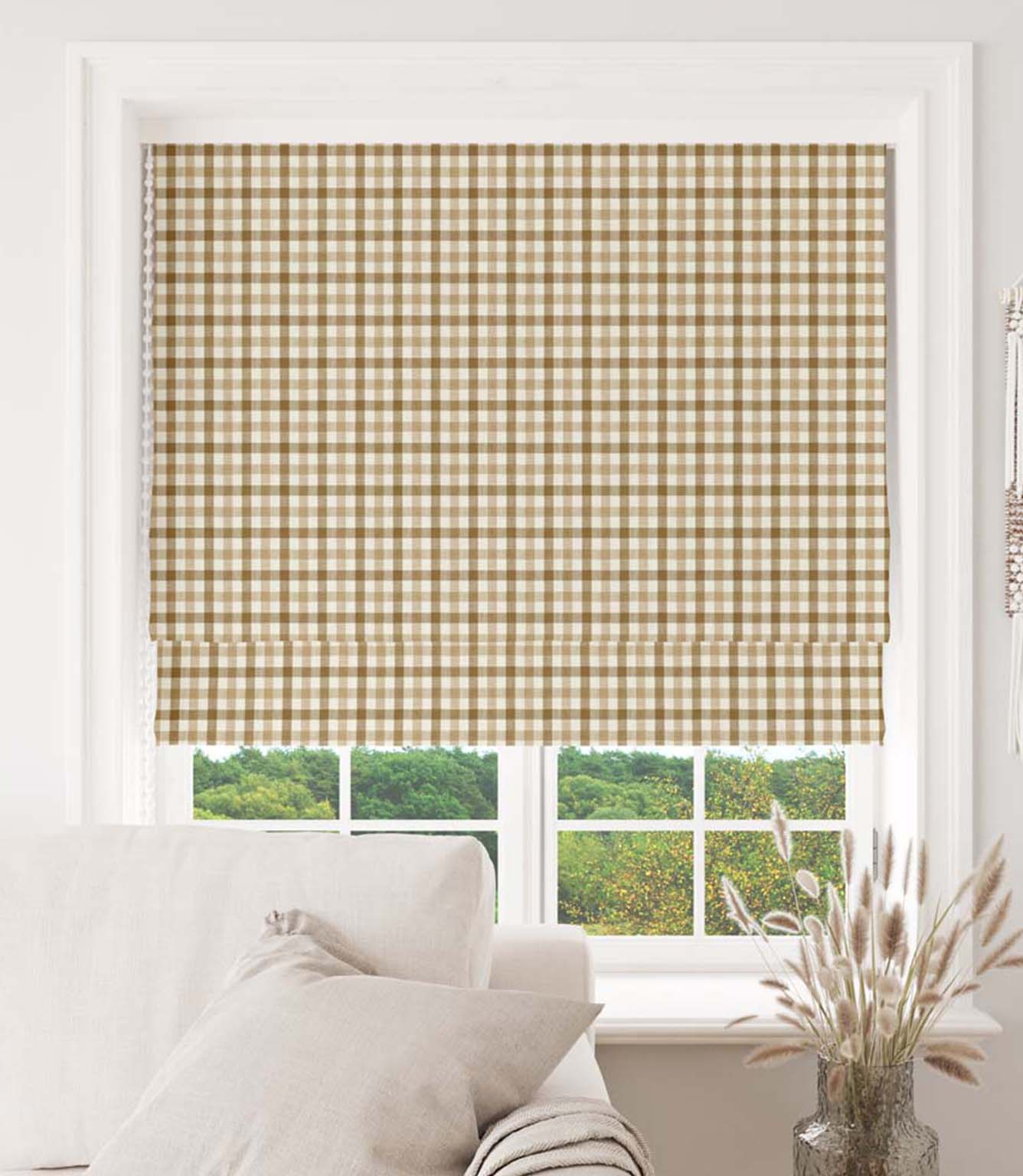 Country Gingham Fabric / Sunflower