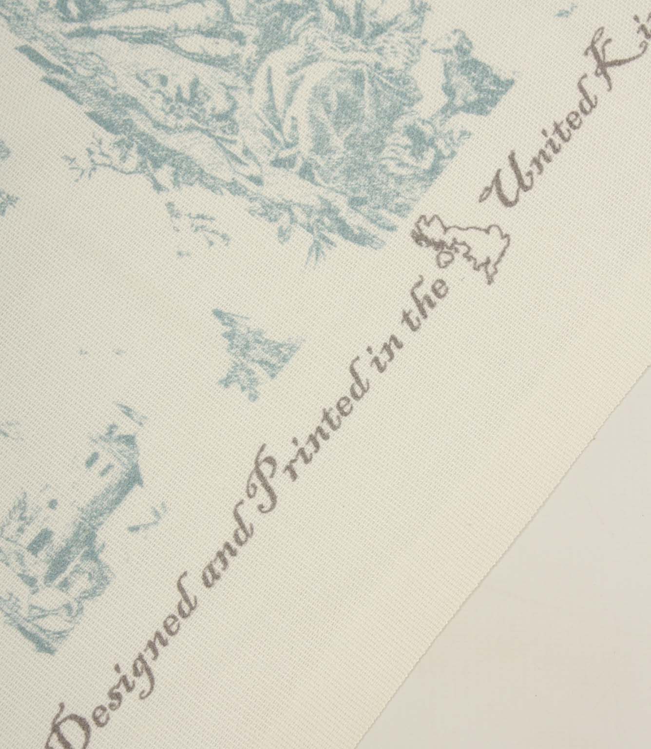 French Toile Fabric / Steel Blue | Just Fabrics