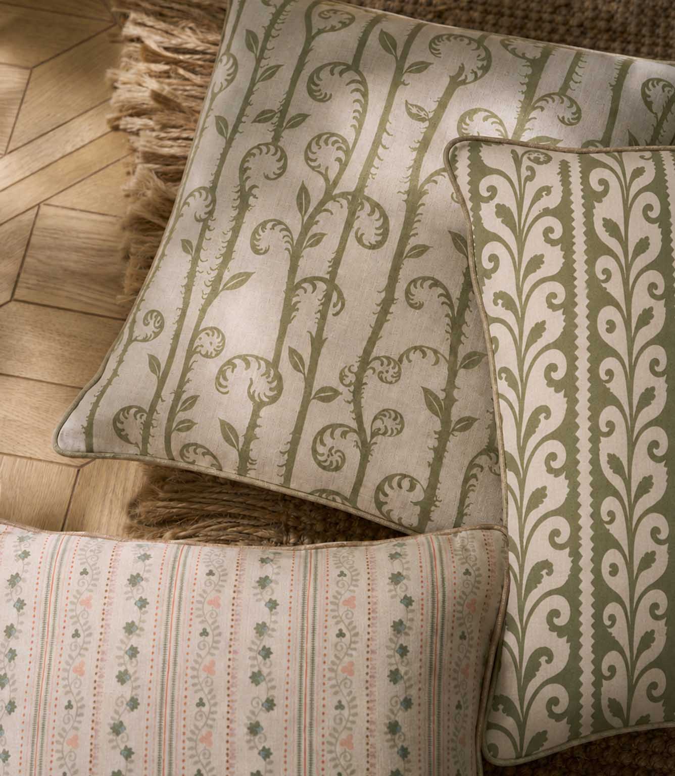 Little Bracken Natural Fabric / Blush