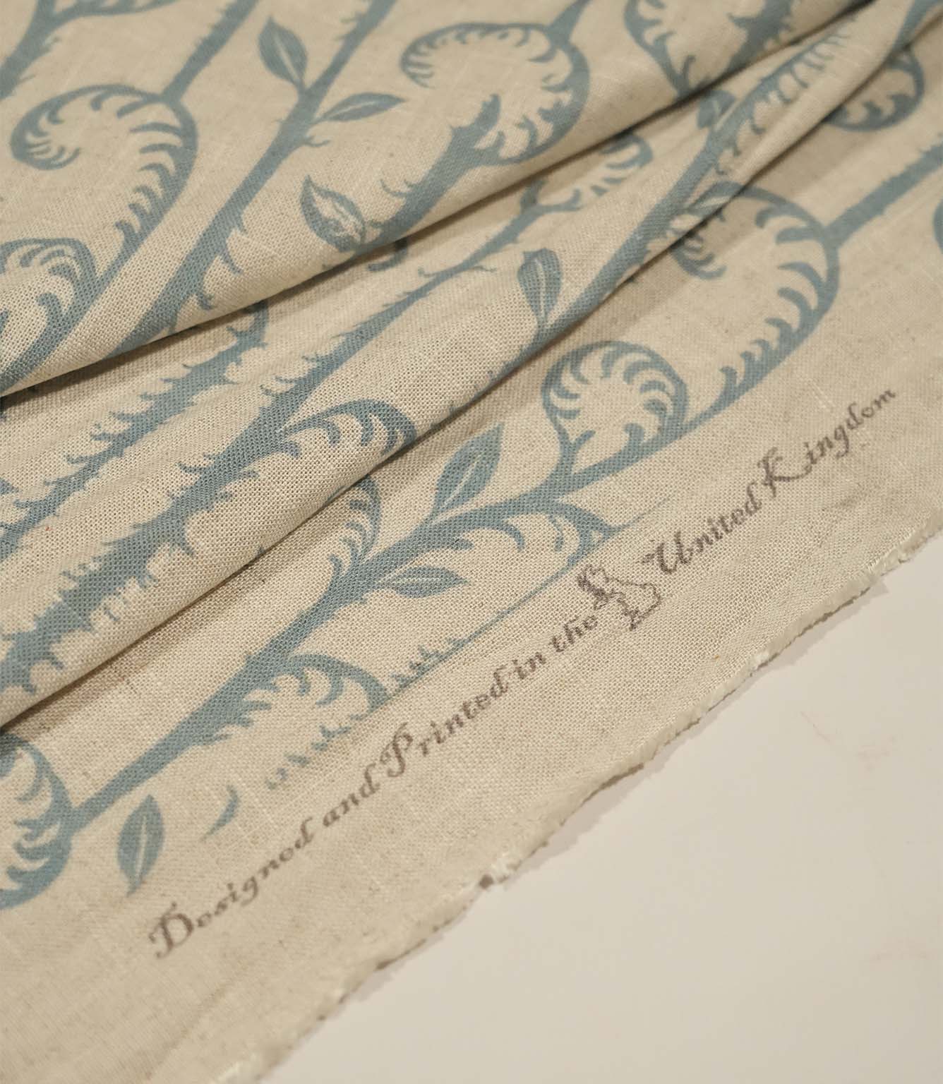 Little Bracken Natural Fabric / Steel Blue