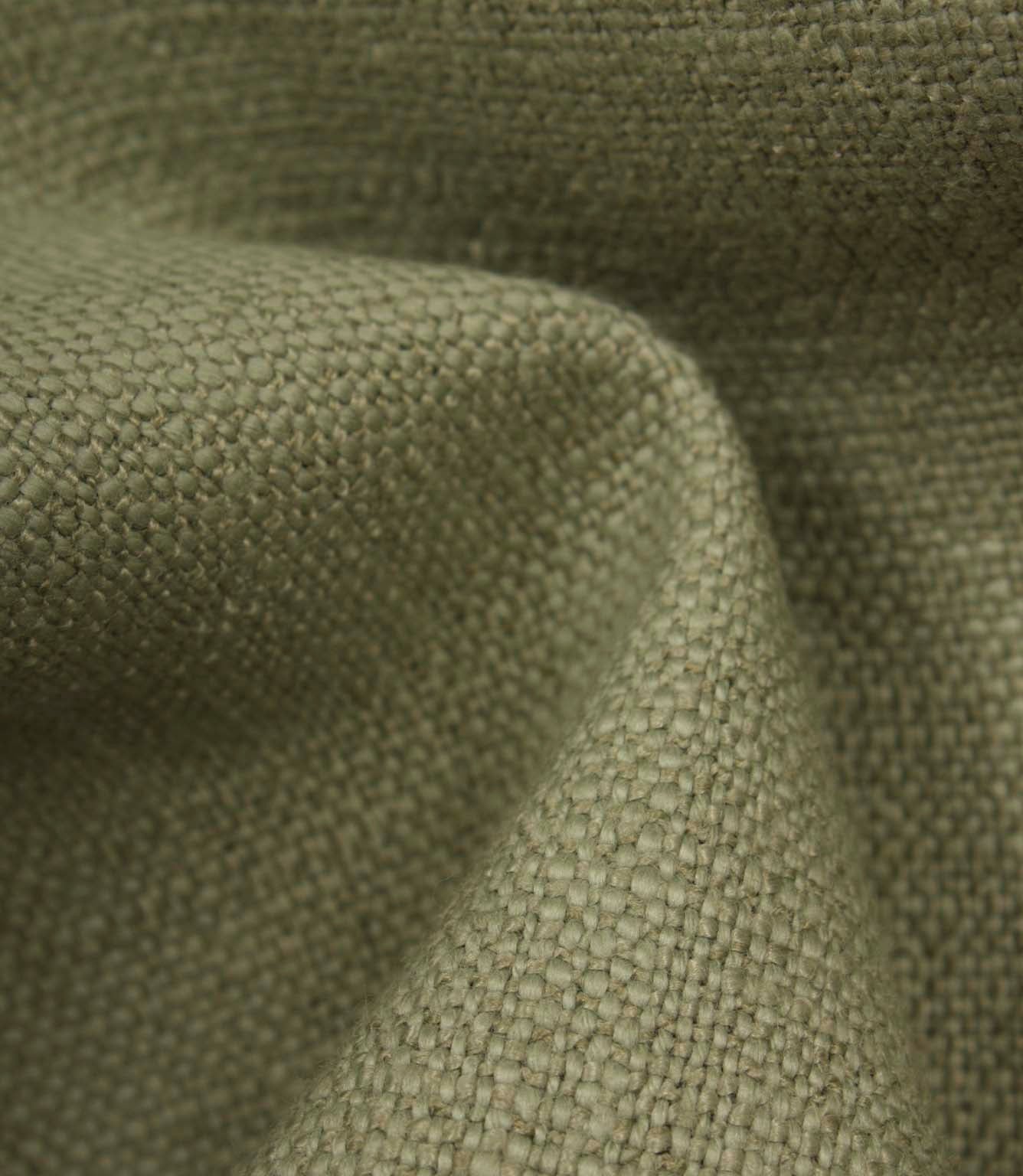 Detailed close-up of Trento plain woven fabric in sage, featuring the tactile weave and softly textured appearance.