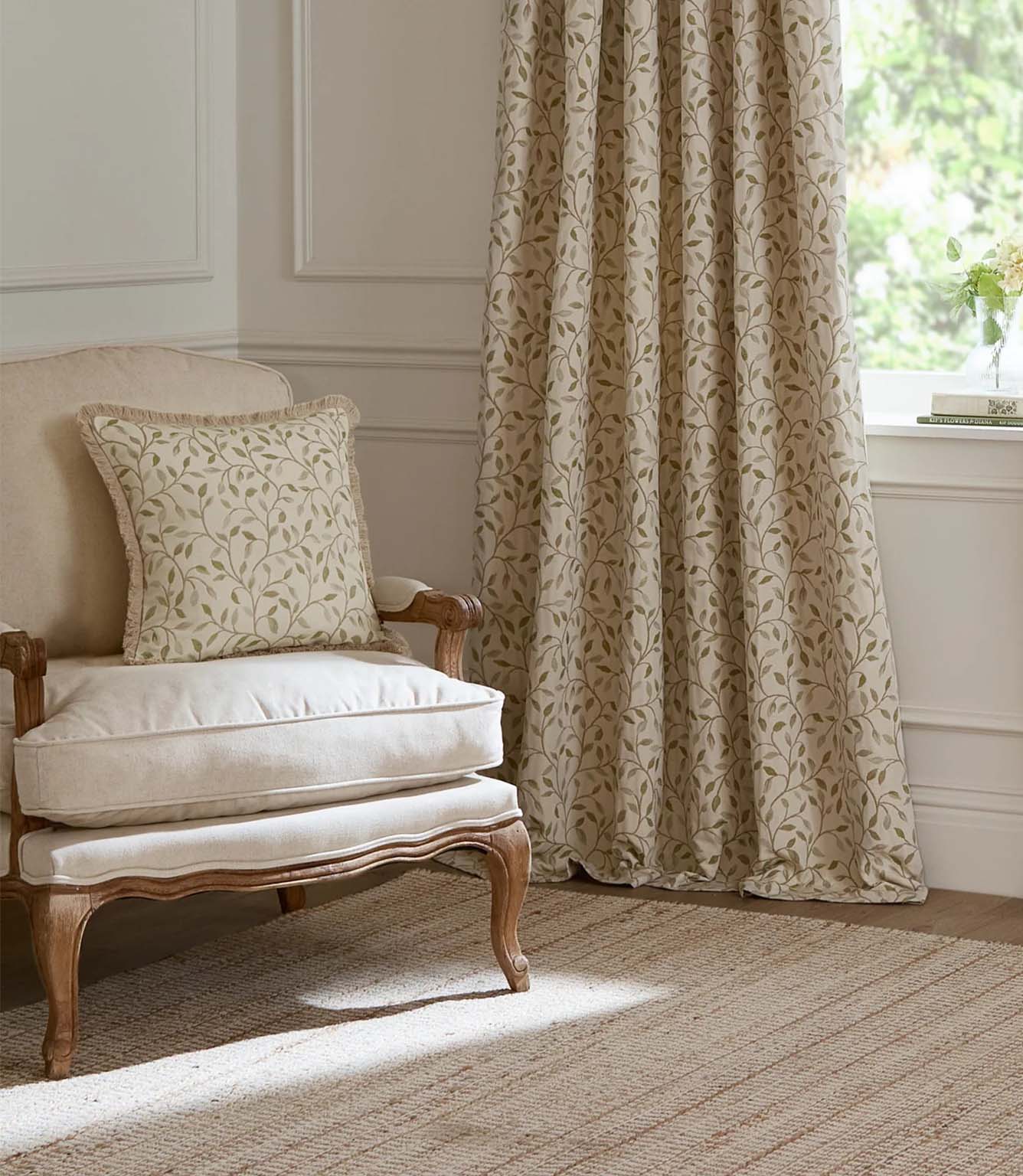 Cervino Lichen Fringed Jacquard Cushion