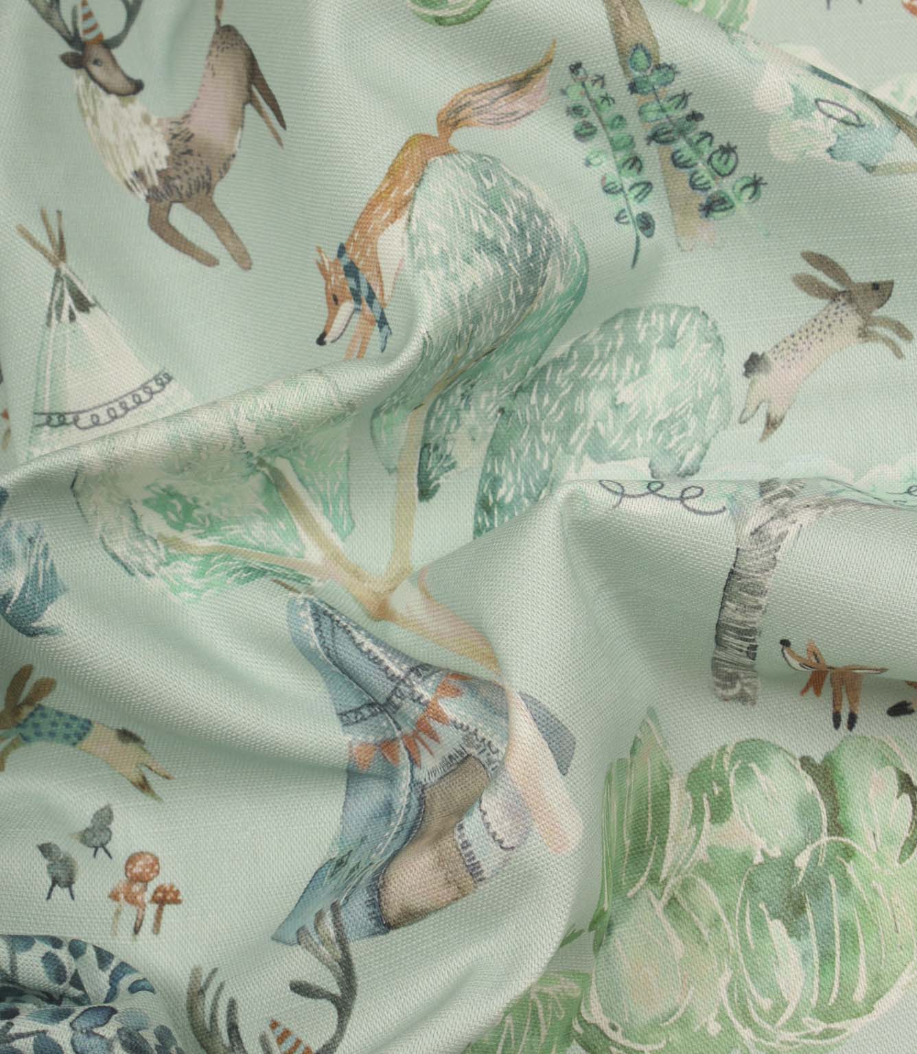 Woodland Adventures Fabric / Aqua
