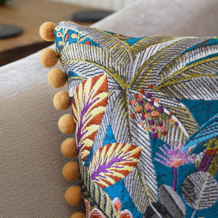 Learn How To Make A Cushion Cover With A Pom Pom Trim & Invisible Zip