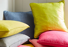 Bright and bold silk fabric for your bedroom