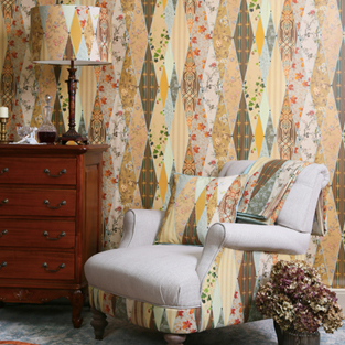 Mustard Yellow Fabric in a Bohemian Style Interior