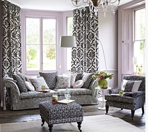 Luxurious interiors using damask fabric - Just Fabrics