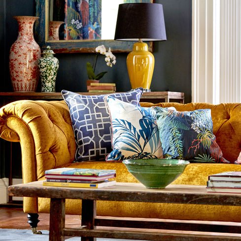 On trend Mustard Yellow Fabric - Just Fabrics