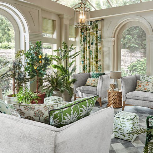 Green Living Room Ideas - Just Fabrics