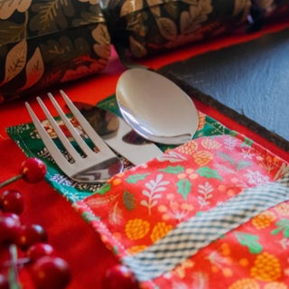 How to make a Christmas Cutlery holder - Just Fabrics