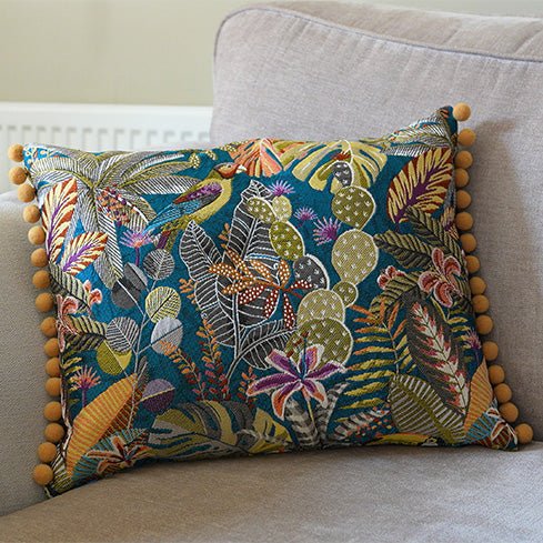 How To Make A Cushion Cover With A Pom Pom Trim & Invisible Zip | JF Academy - Just Fabrics