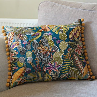 How To Make A Cushion Cover With A Pom Pom Trim & Invisible Zip | JF Academy - Just Fabrics