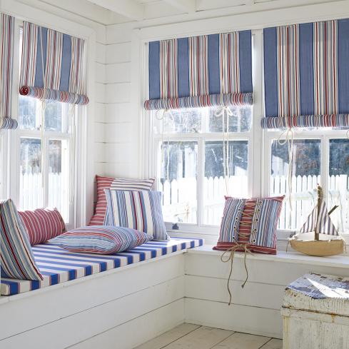 Creating a nautical look using striped fabric - Just Fabrics