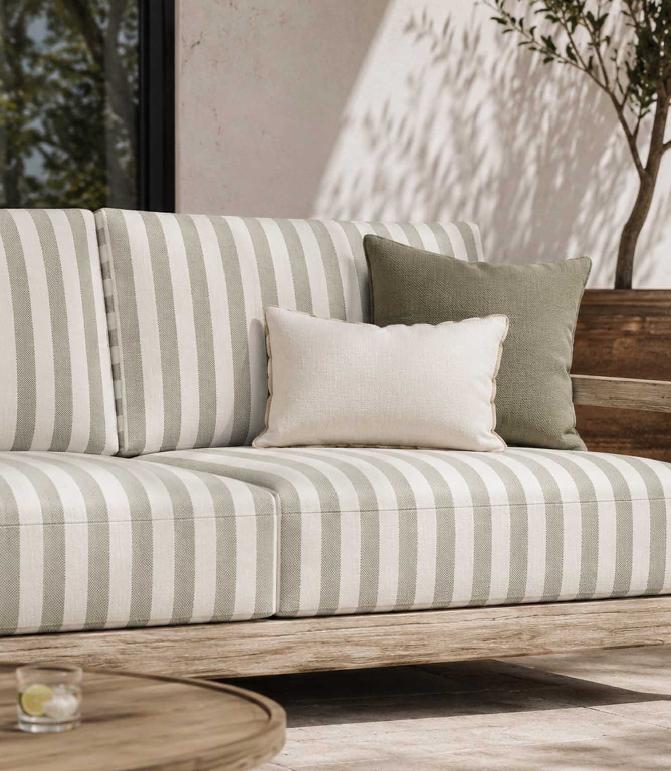 Striped Outdoor Fabric - Just Fabrics