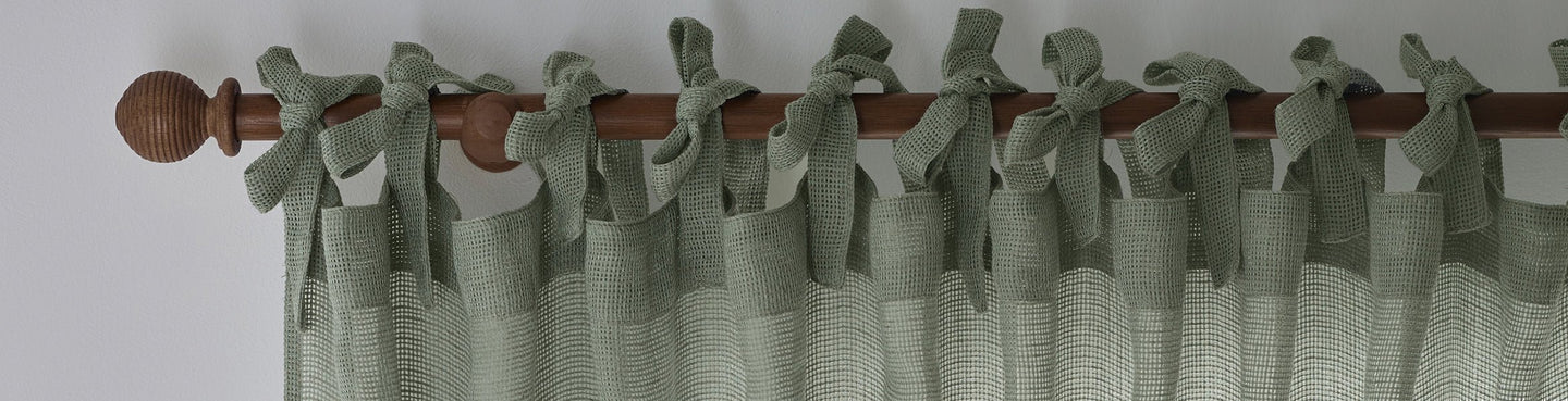 Tie Top Ready-Made Curtains - Just Fabrics