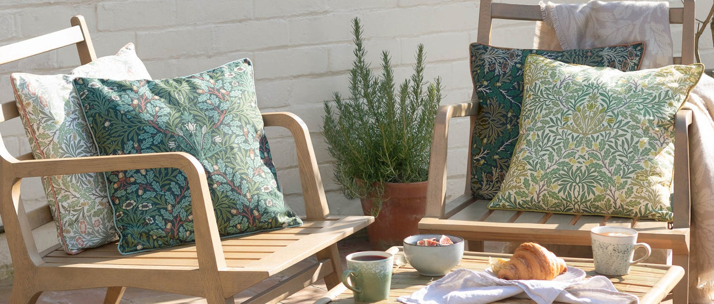 Morris & Co. Outdoor Cushion Collection 2025 - Just Fabrics