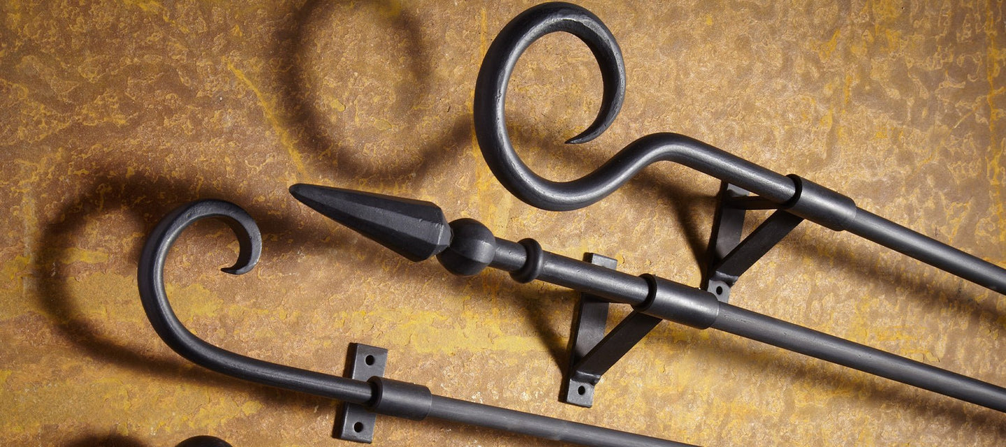 Wrought Iron Curtain Poles - Just Fabrics