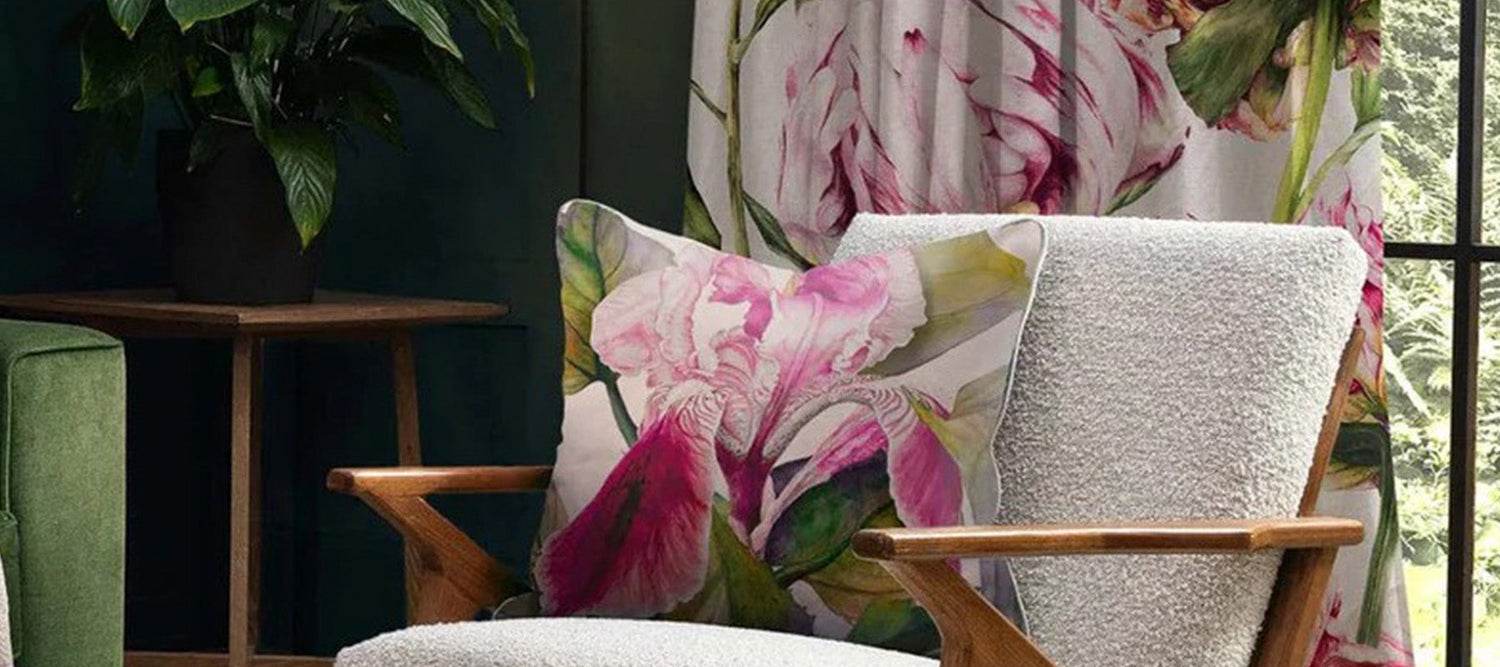 Large-scale print fabric with oversized patterns