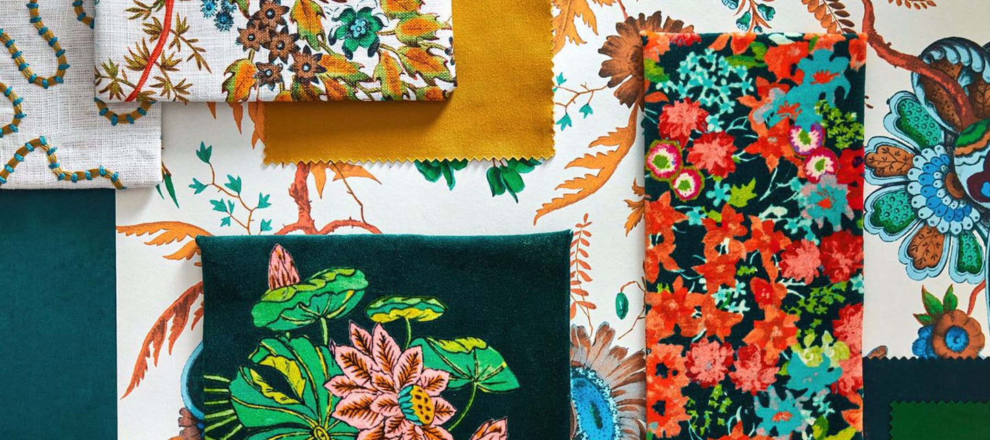 Statement fabric with bold patterns and colours