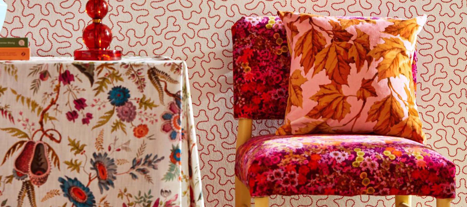 Vibrant fabric in rich, bold colours