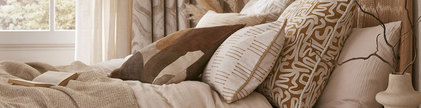 Beige and neutral curtain and upholstery fabric
