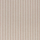 Woven stripe fabric with a soft beige linen-look ground and evenly spaced vertical stripes in warm brown and cream, featuring a subtle textured finish and classic ticking style.