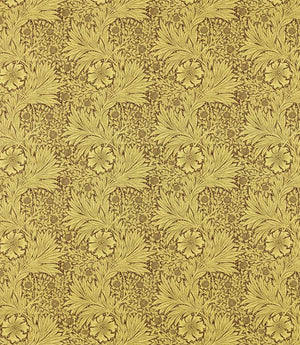 Marigold Fabric / Summer Yellow / Chocolate