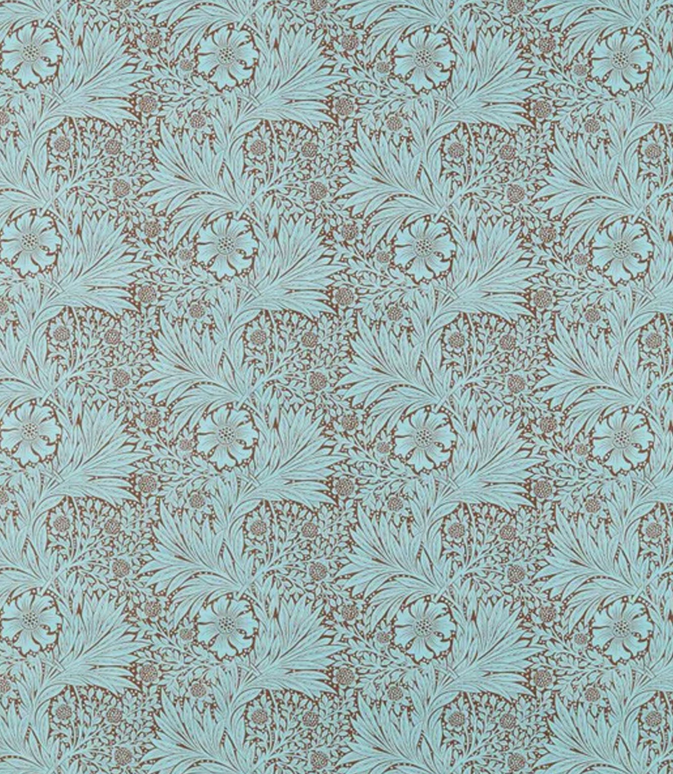 Marigold Fabric / Sky / Chocolate