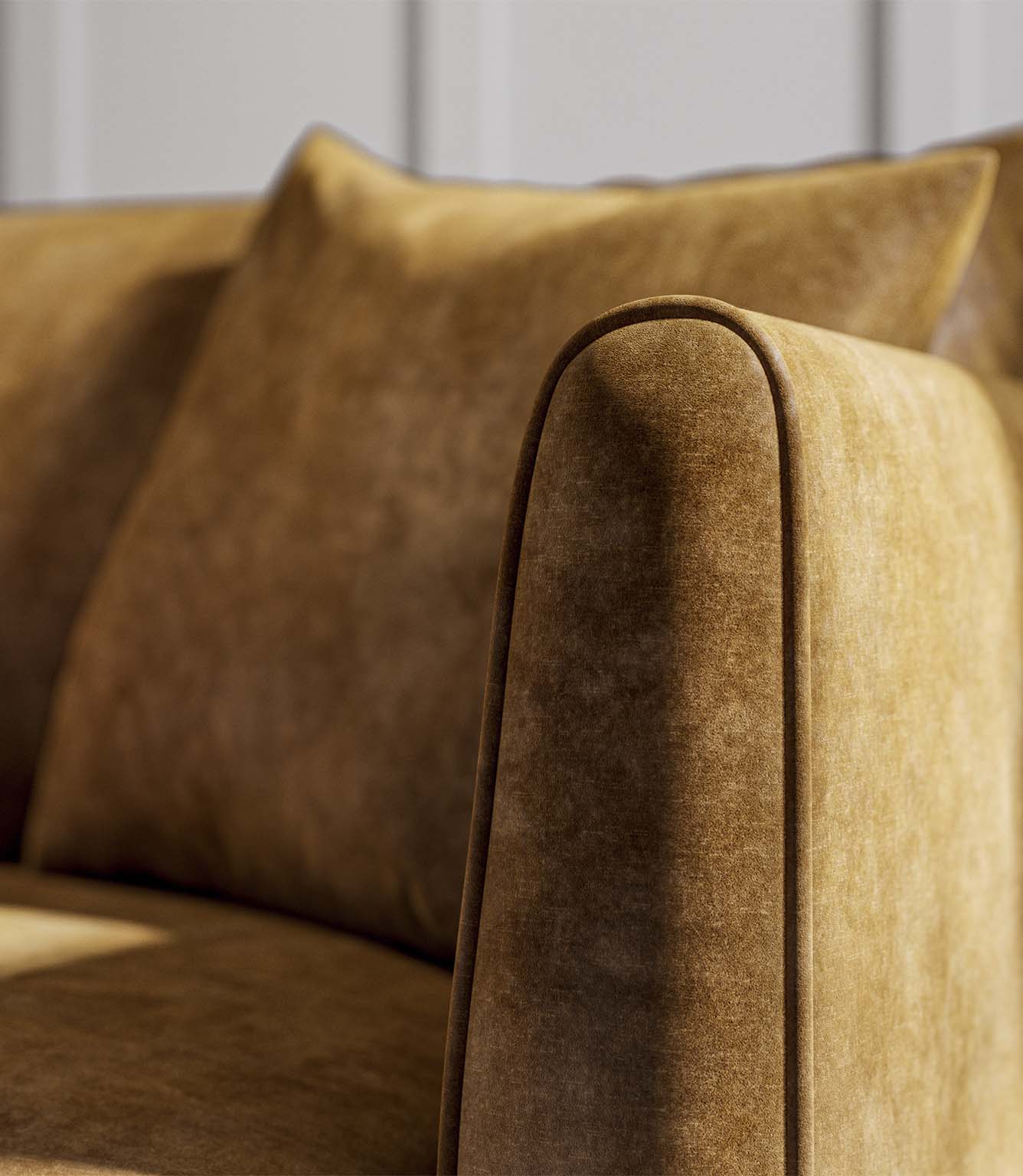 JF Vintage Velvet Fabric / Ochre