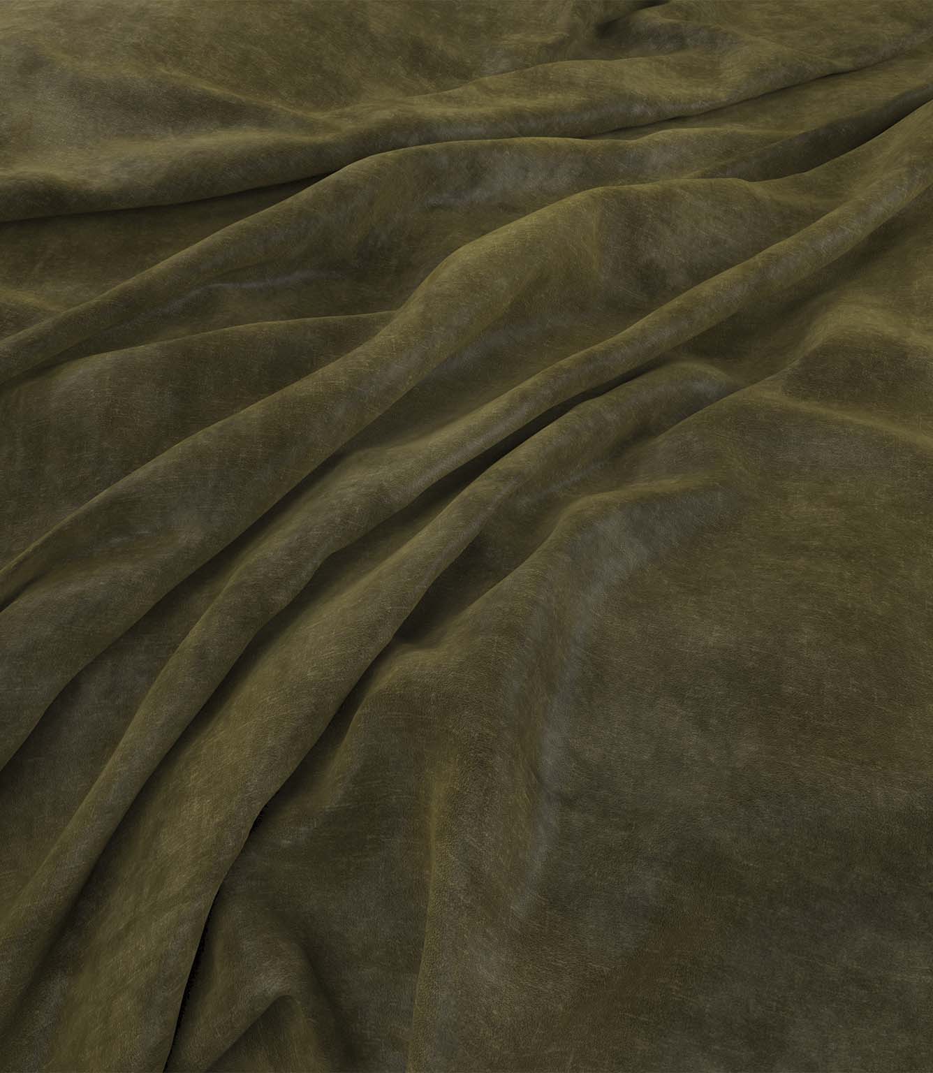 JF Vintage Velvet Fabric / Moss