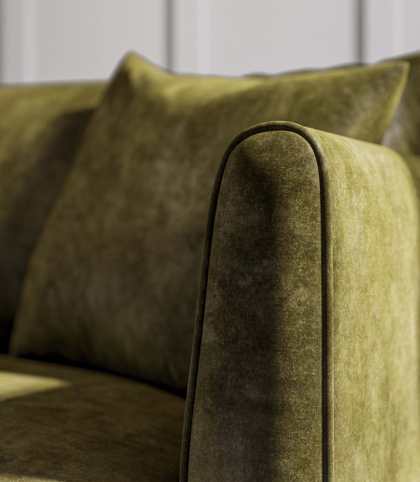 JF Vintage Velvet Fabric / Moss