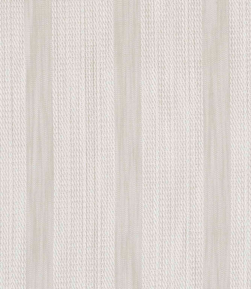 Subtle woven fabric with tonal vertical stripes in off-white, featuring a soft, understated pattern.