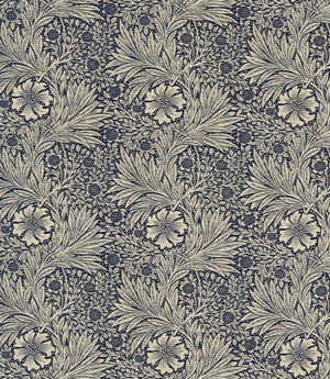 Marigold Fabric / Indigo / Linen