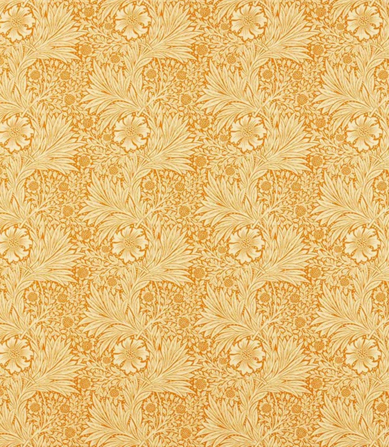 Marigold Fabric / Cream / Orange