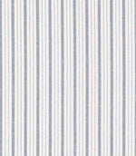 Fine blue and white multi-stripe fabric with narrow vertical lines and subtle woven texture.